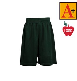 Heat Press Green Mesh Athletic Shorts #6212-1843-Grade TK-8