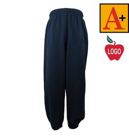 Embroidered Navy Blue Sweatpants #6252-1820-Grade 6-8