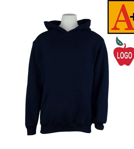 Heat Press Navy Blue Hooded Pullover Sweatshirt #6246-1842-Grade JR.K-8