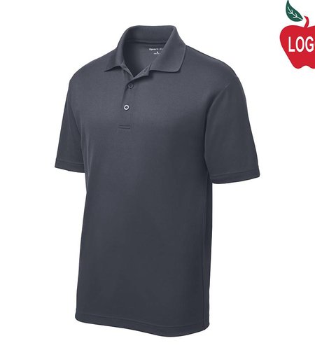 Embroidered Graphite Short Sleeve PosiCharge Polo #ST640-1826-Grade 6-8