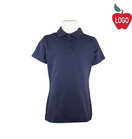 Embroidered Navy Short Sleeve Interlock Polo #7771