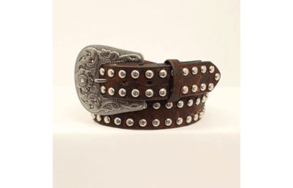 Studded Leather Western Belt