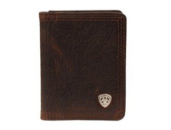 ARIAT BROWN ROWDY BIFOLD FLIP CASE 