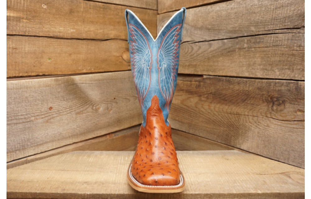 Anderson Bean Men's Pecan Full Quill Ostrich Boot