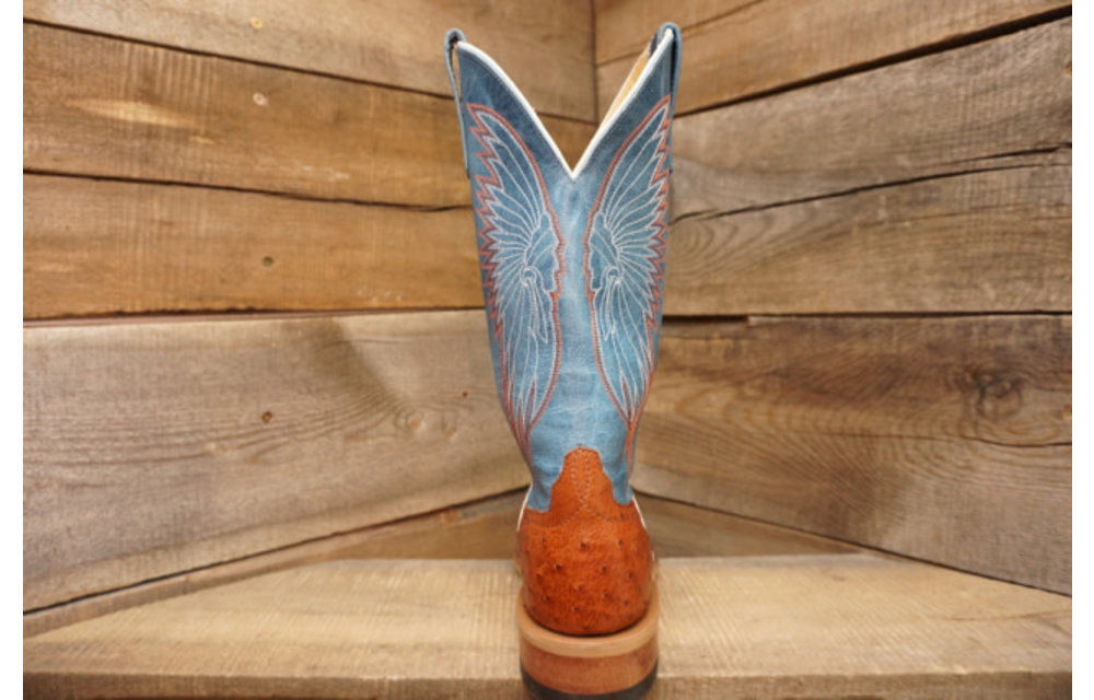 Anderson Bean Men's Pecan Full Quill Ostrich Boot