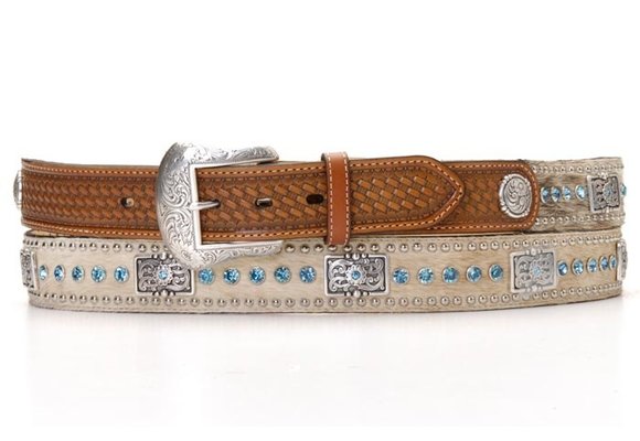 ARIAT BRN OST BELT A1024402 - Corral Western Wear