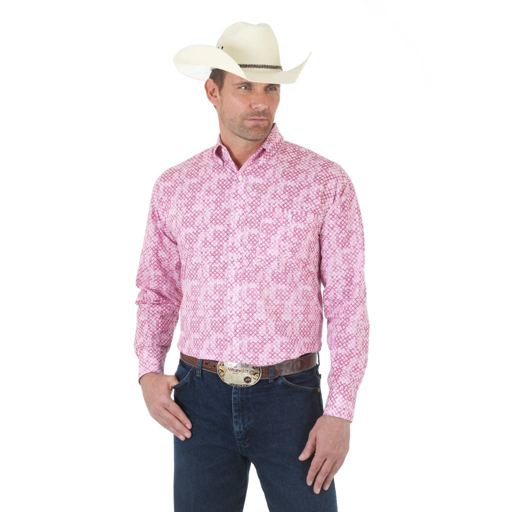 mens pink cinch shirts