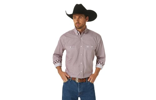 Wranger George Strait Burgundy Pattern 