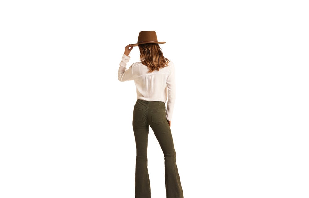 More To Love Olive Green Denim Pants – Shop the Mint