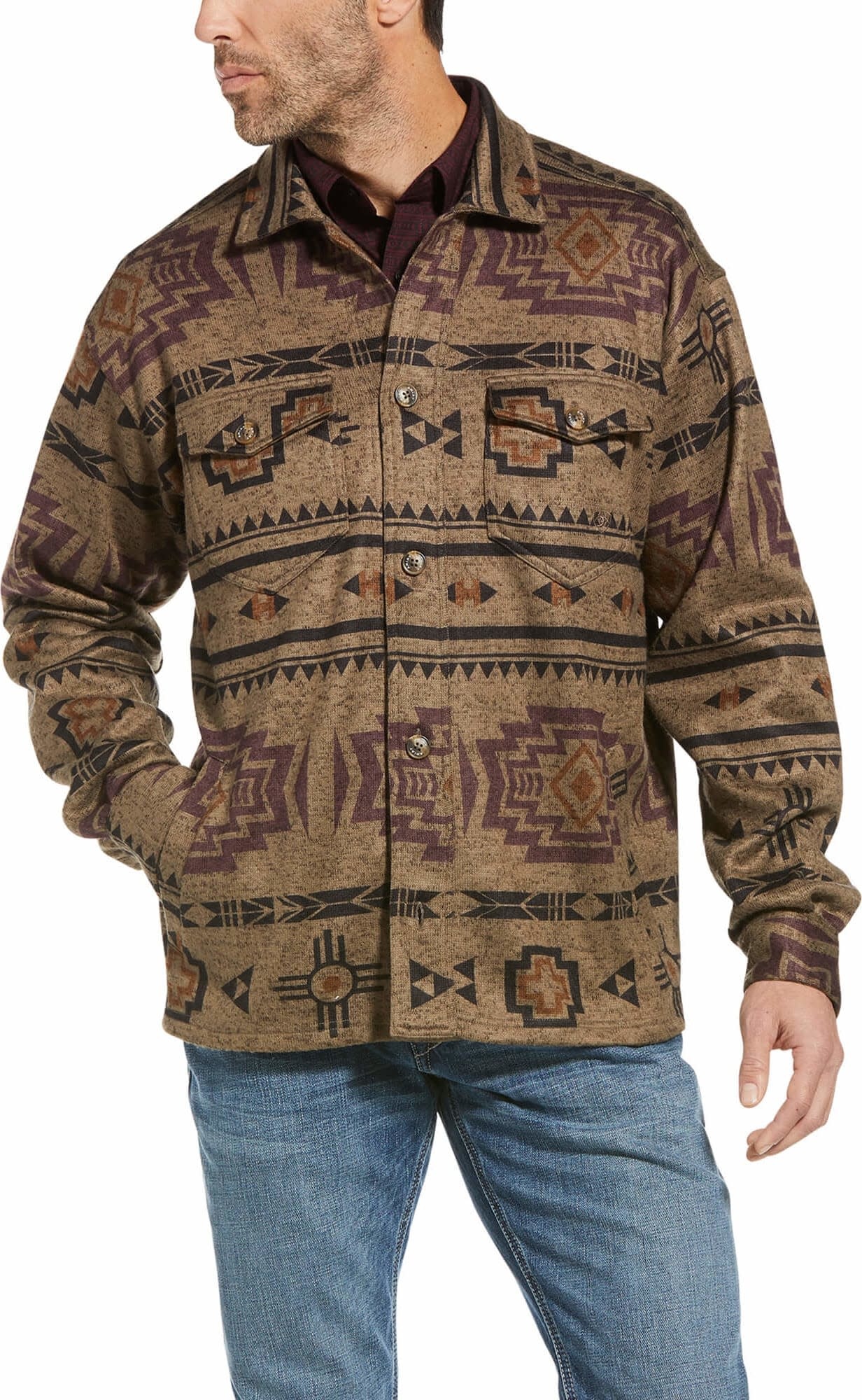 fleece button down