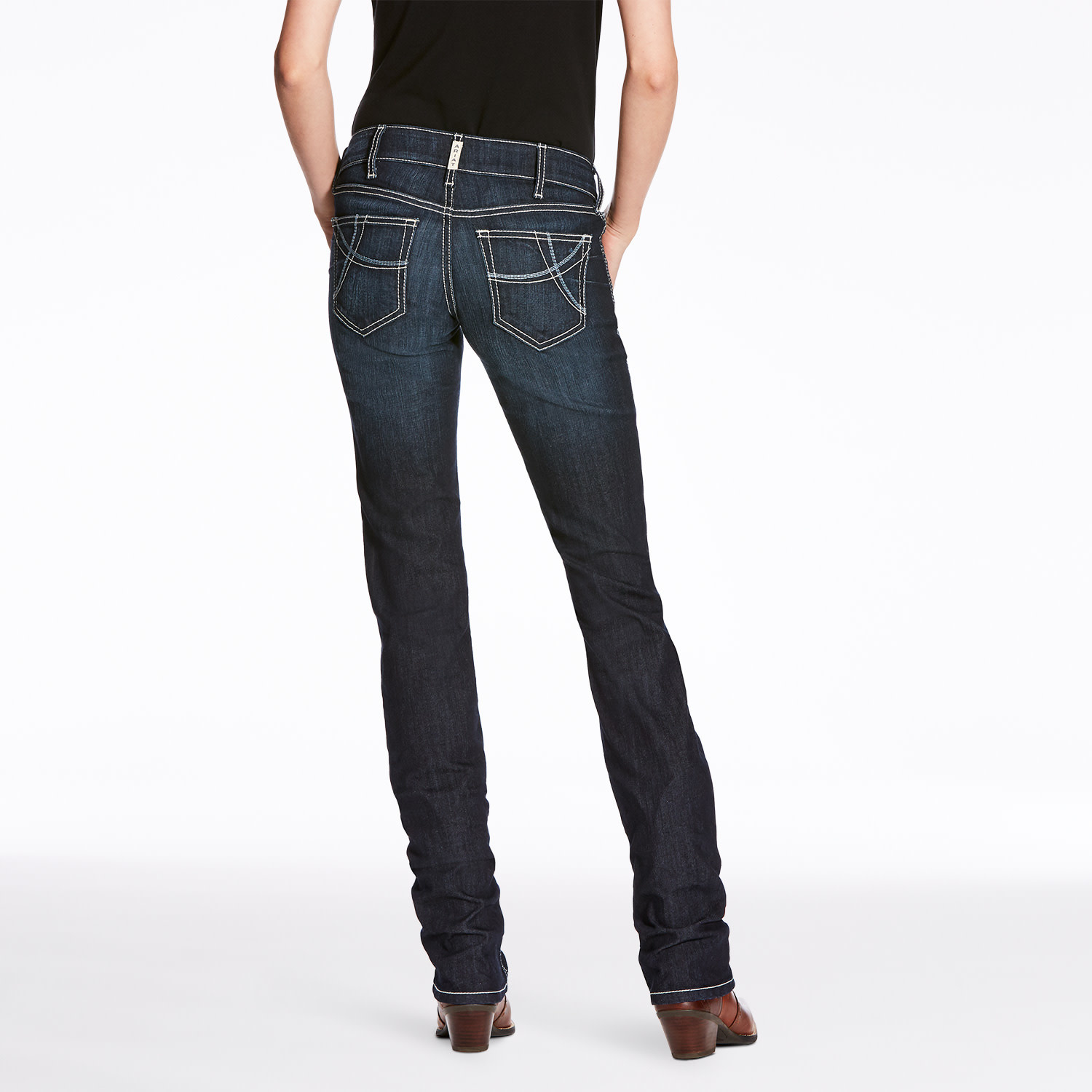 ariat real denim mid rise straight