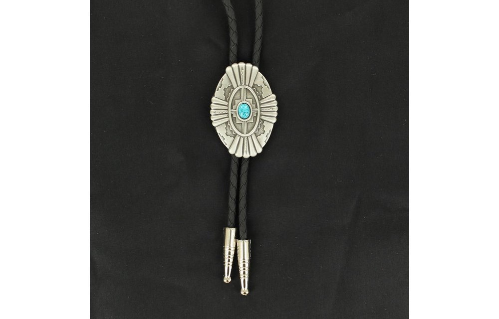 Southwestern Bolo with Small Turquoise Stone