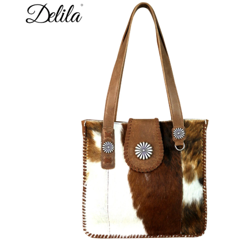 montana west delila hair on hide tote