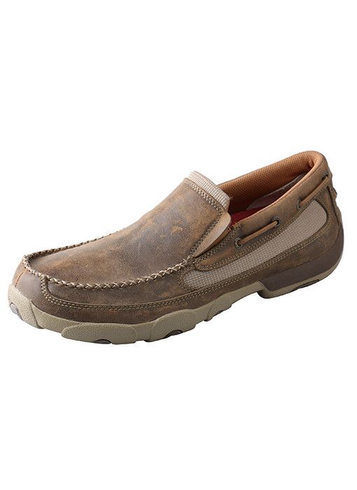 Men s Twisted X Slip On Driving Moccasin MDMS002 Corral Western Wear