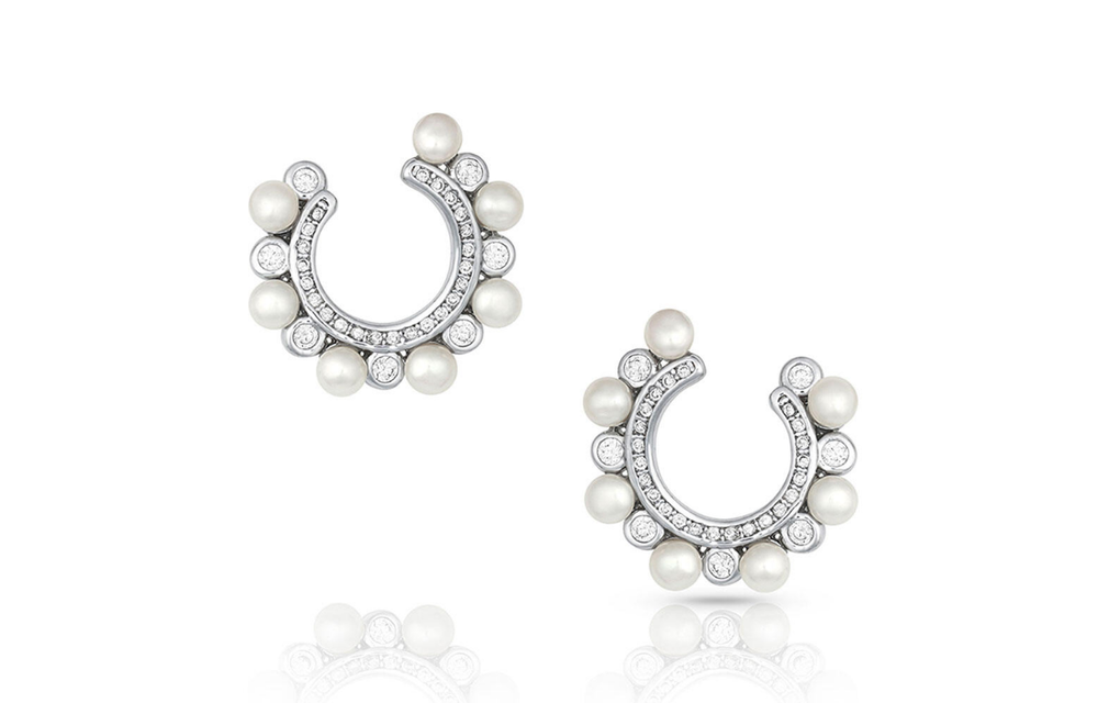 Montana Silversmiths Horseshoe Pearl Earrings