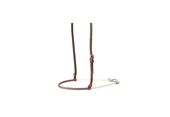 Single Rope Tie Down Noseband - Rawhide Wrapped