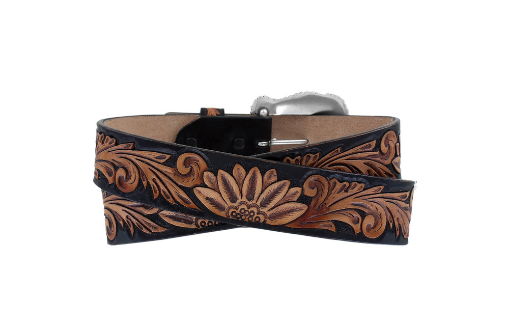 Tony Lama Women's Delheart Daisy Western Belt