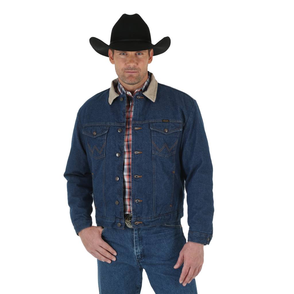 Men's Wrangler Blanket Lined Denim Jacket 74260PW - Corral Western Wear