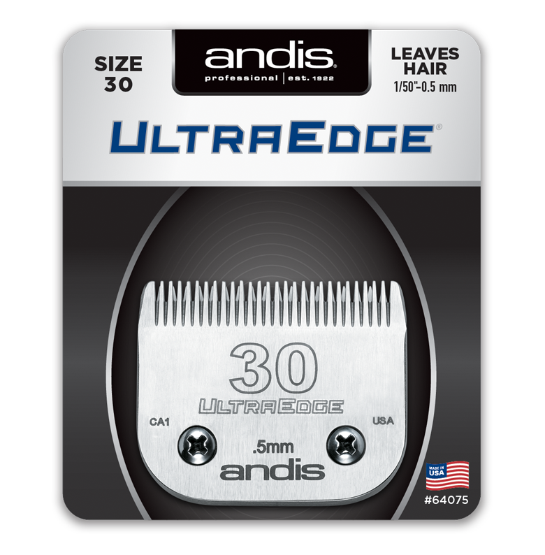 ANDIS ULTRAEDGE REPLACEMENT CLIPPER BLADES SZ 30 1/50” 0.5mm 64075 Corral Western Wear