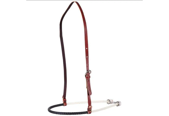 Single Rope Tie Down Noseband - Rawhide Wrapped