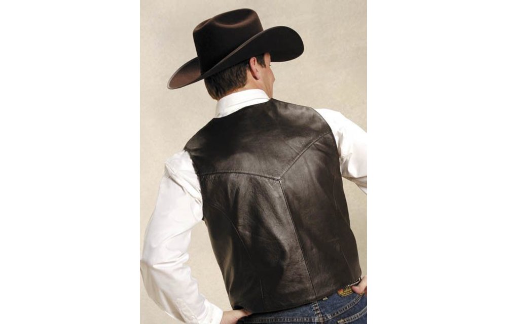 Roper Men's Roper Lamb Leather Vest 02-075-0520-0501BR - Corral