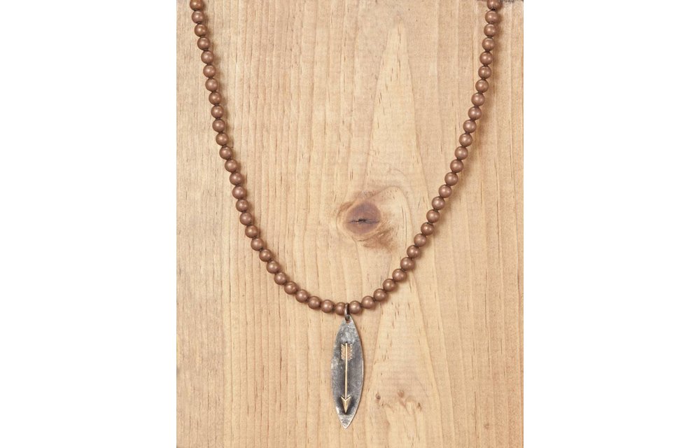 Copper Arrow Pendant Necklace