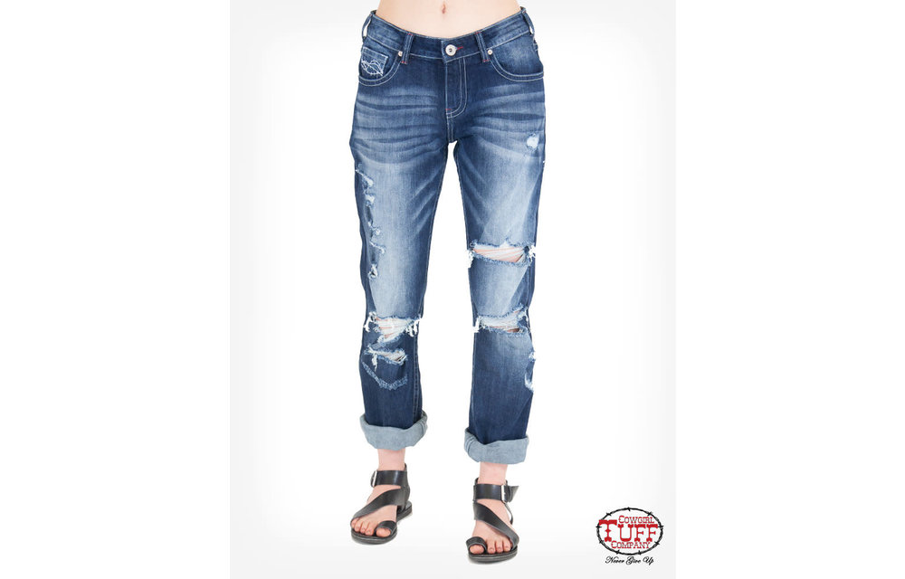 Cowgirl Tuff Cowboyfriend Dark Wash Jeans JCBFND Corral Western Wear