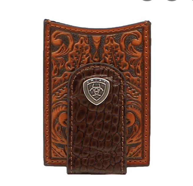 ARIAT TOOLED MONEY CLIP A3542502 - Corral Western Wear