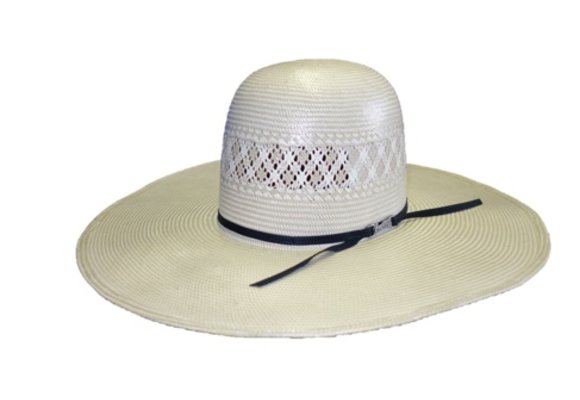 American Hats 20 Star Premium Shantung Open Crown Two Cord Black Band 4-1/4in. Cowboy Hat Natural, 71/2 - 7104S2CBK42