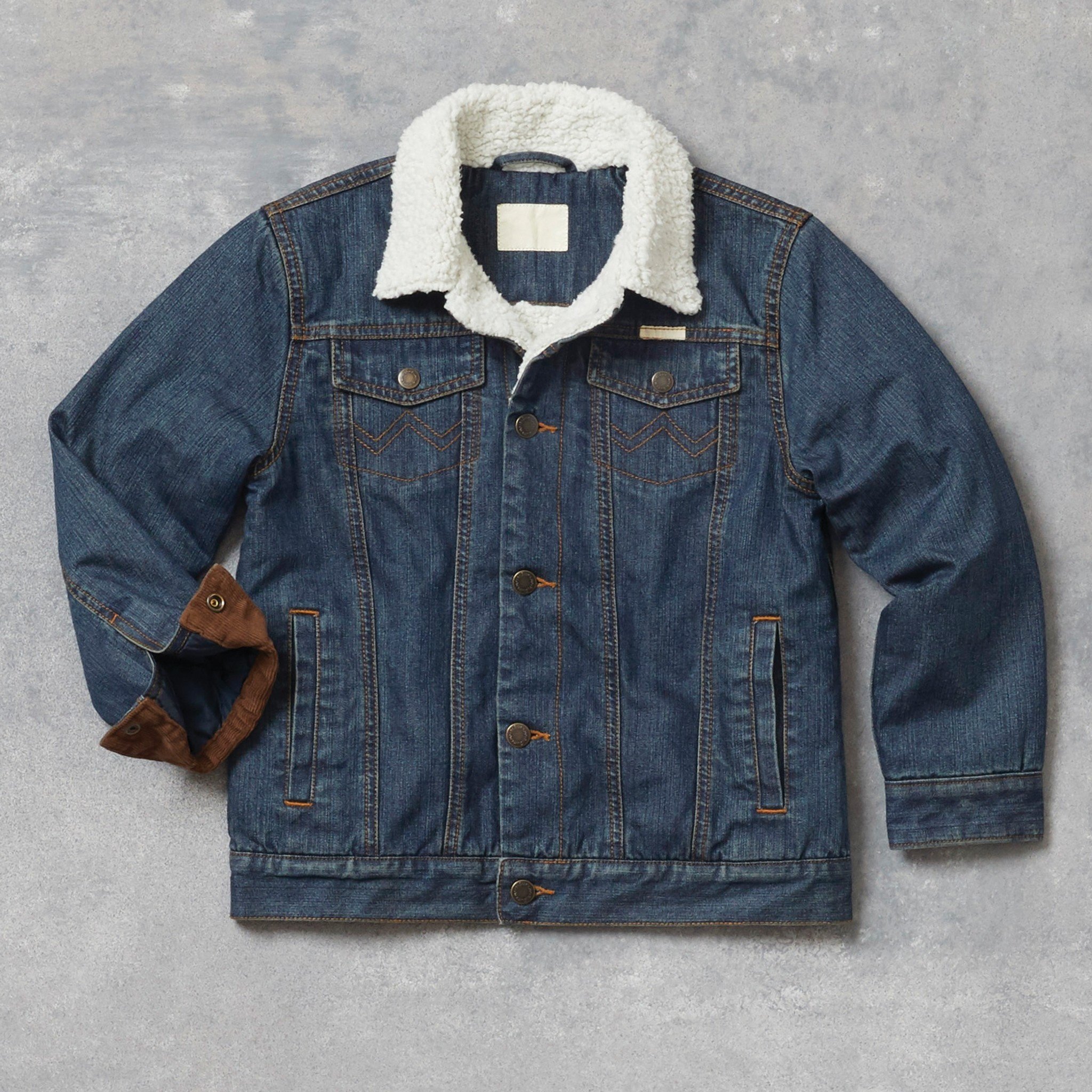 wrangler sherpa lined trucker jacket