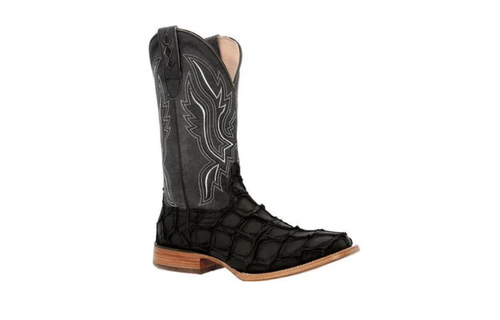 Black top exotic boots