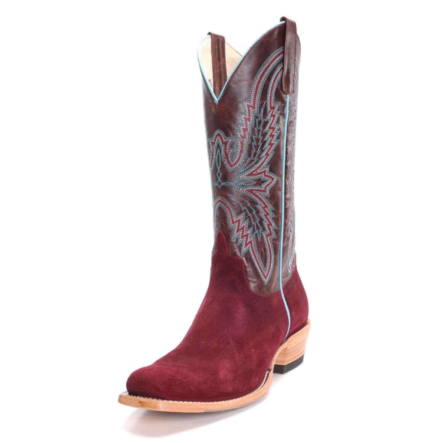 Macie Bean Burgundy Suede Cutter Toe M9500 Corral Western Wear