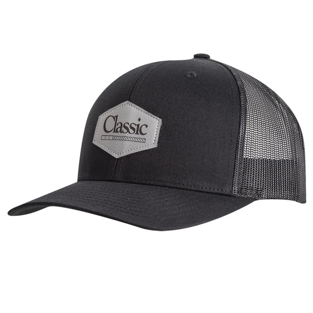 Classic Ropes Faux Leather Black Cap CAPCR48 Corral Western Wear