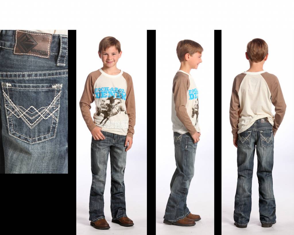 Boy's Rock \u0026 Roll Cowboy Jeans BB-5528 
