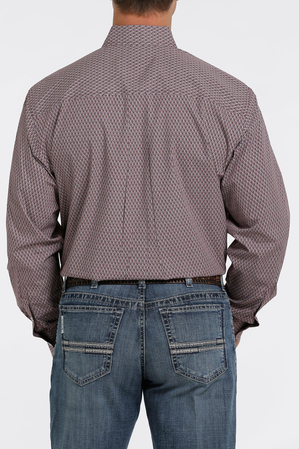 Boys Cinch Multi Purple Diamond Print Long Sleeve Button Western Shirt -  Cowpokes Western Shop