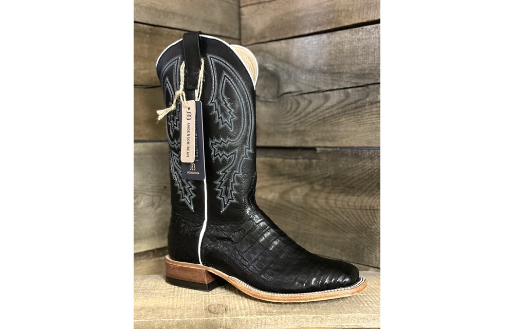 Anderson bean black caiman boots sale