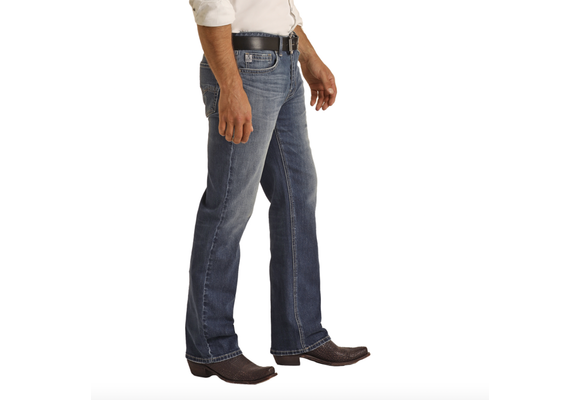 Rock & Roll Denim Stripe Jacquard Trouser RRWD5HRZQI - Corral Western Wear