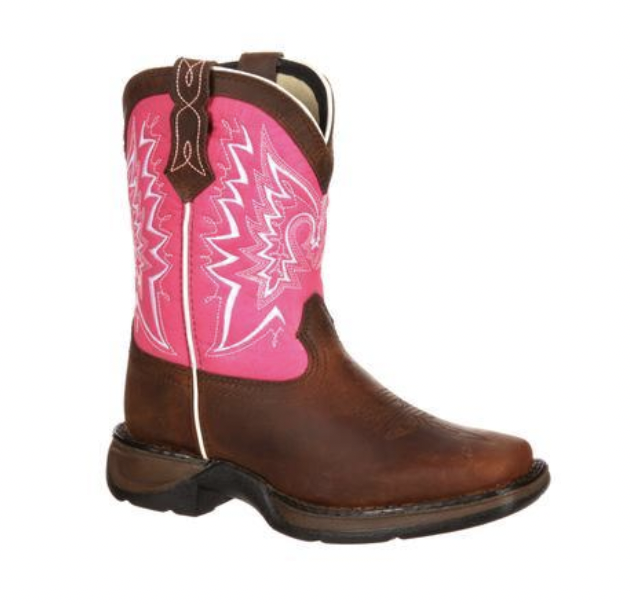 Durango Kid's Pink and Brown Boot DWBT094 - Corral Western Wear
