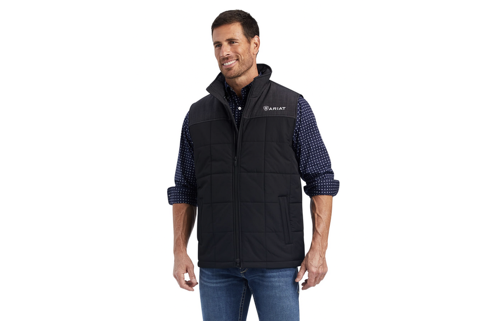 Ariat Men's Grey Crius Zip Front Vest