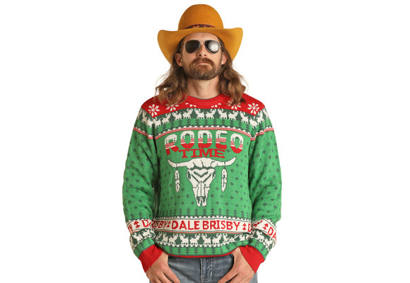 Rock & Roll Cowboy Dale Brisby Ugly Christmas Sweater - Blue – Lazy J Ranch  Wear Stores