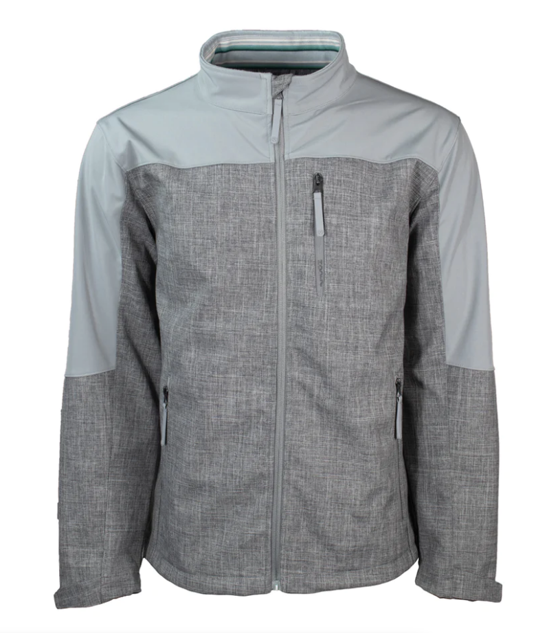 Hooey Men's Grey Olive Cream Softshell Jacket HJ092GY - Corral Western Wear