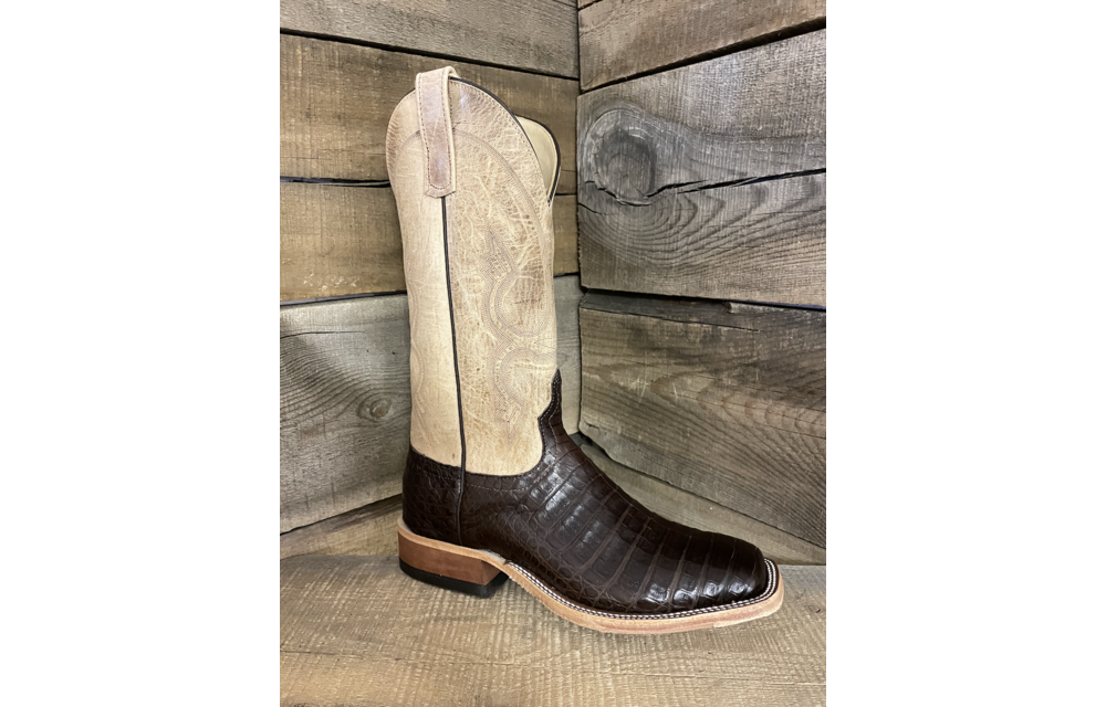 Anderson Bean Chocolate Caiman Belly Boots 333913 Corral Western Wear