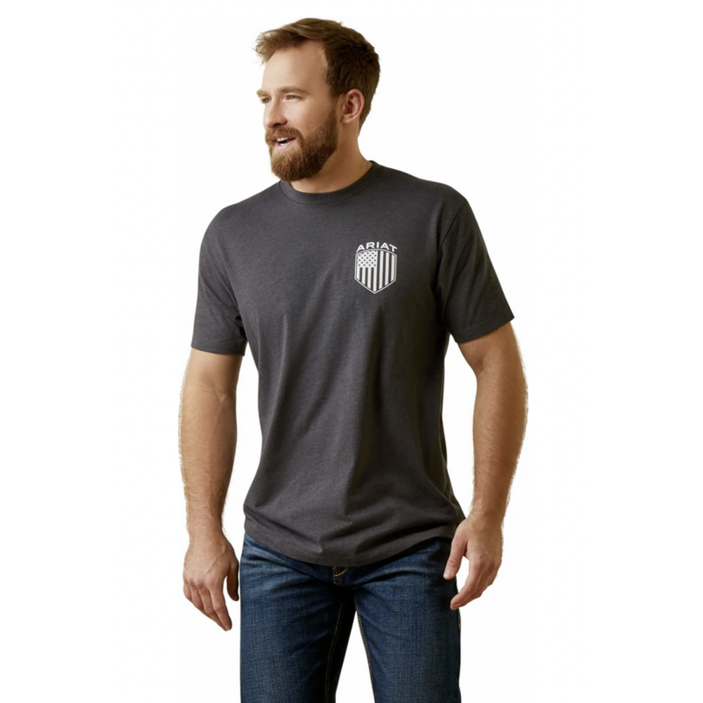Ariat Men's Charcoal Grey Graphic Tee 10045278 Corral Western Wear