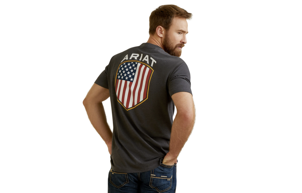 Ariat Men's Charcoal Grey Graphic Tee 10045278 Corral Western Wear