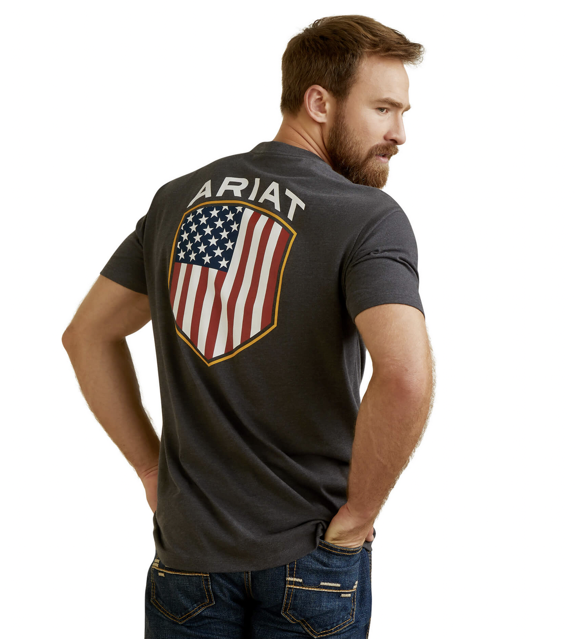 Ariat Men's Charcoal Grey Graphic Tee 10045278 Corral Western Wear