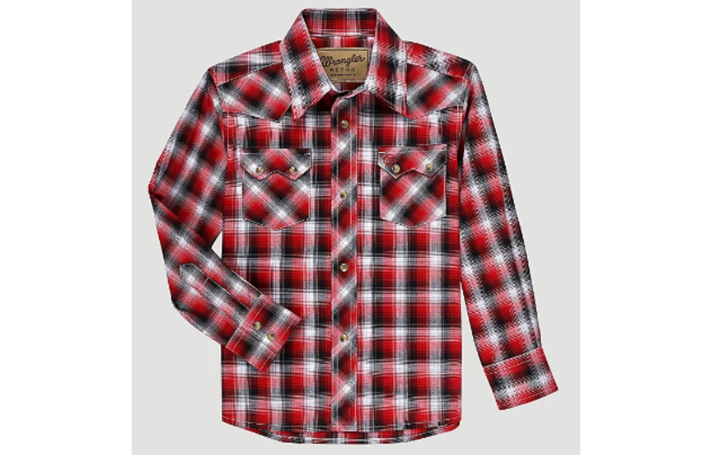 WRANGLER RED PLAID LS 2326304 Corral Western Wear