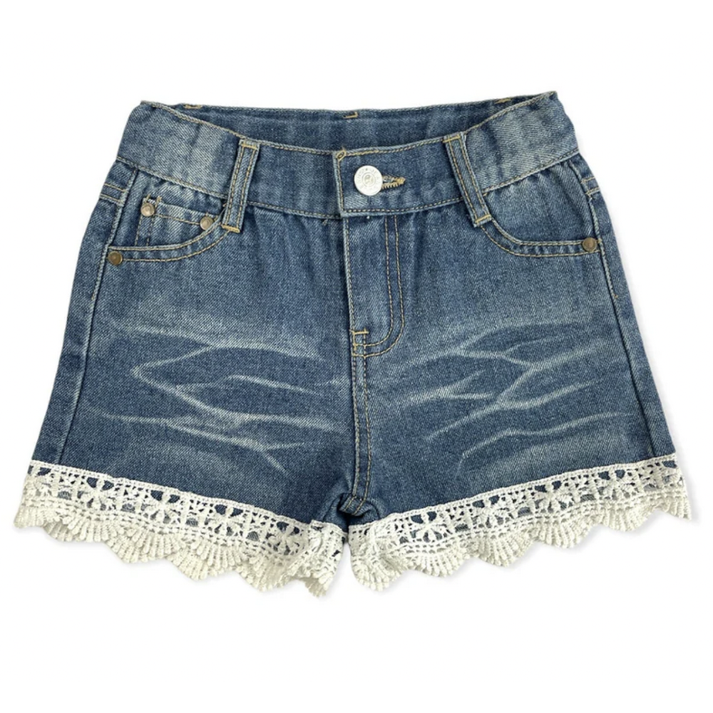 Shea Baby Denim Lace Shorts SBD02 Corral Western Wear