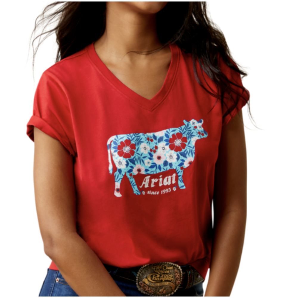 Ariat Women's Flower Cow T-Shirt