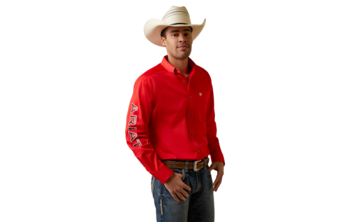 ariat ariat mens team logo twill classic fit butto