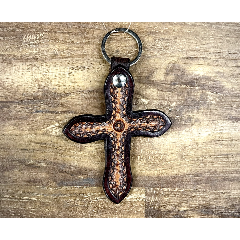 CIRCLE Y ANTIQUE CROSS KEYCHAIN KC1002 Corral Western Wear